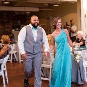 Bill Levkoff One Shoulder Formal Dress